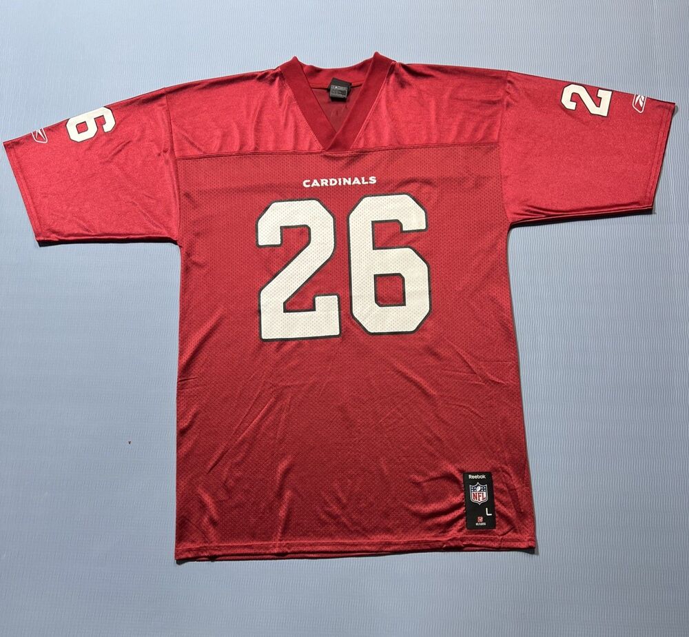 Reebok Team Apparel Jersey Men's  Arizona Cardinals #26 Beanie Wells Size Large